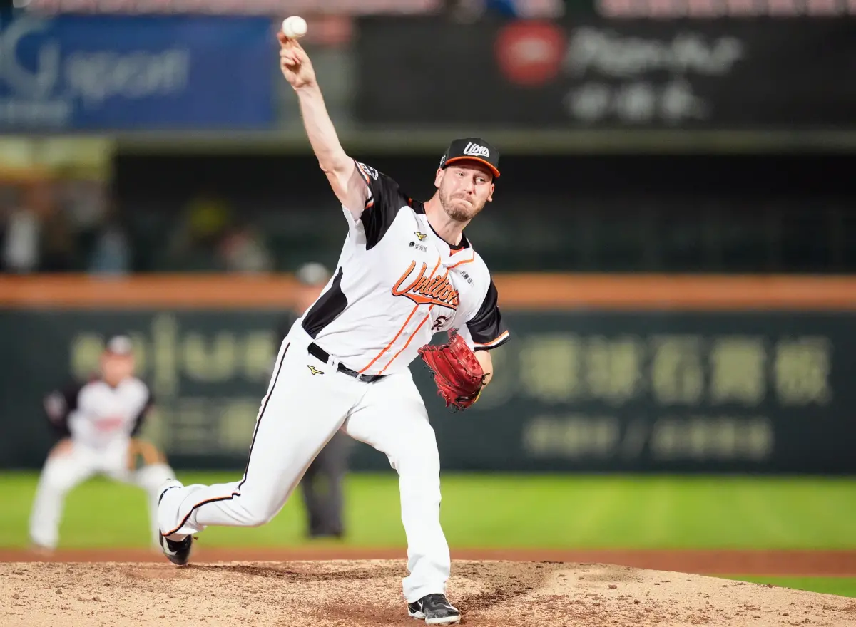 ▲統一獅投手布雷克演出生涯第4次完封勝，率隊演出27上27下，亦是聯盟史上第5次。（圖／統一獅提供）