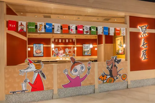 ▲黑毛屋於南港LaLaport打造MOOMIN姆明主題店。（圖／乾杯集團提供）