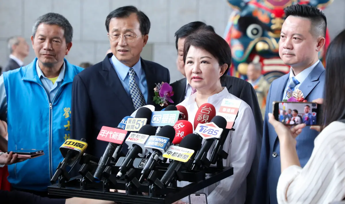 ▲台中市長盧秀燕被問到昨晚缺席北檢，426是否上凱道，僅回答「因為每個人用不同的方式表達」。（圖／台中市政府提供，2025.04.18）