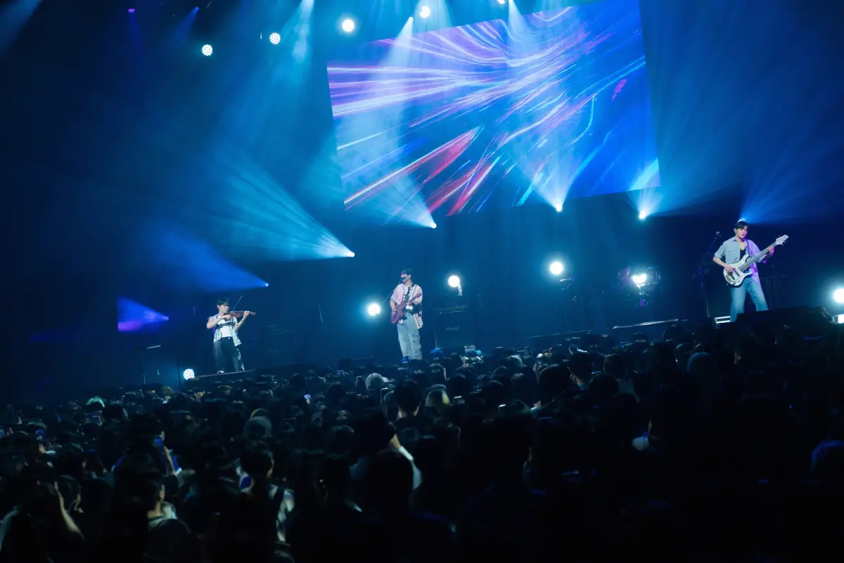 ▲LUCY辛禮讚（左起）、崔庠燁、趙元祥來台舉辦演唱會，大讚台灣人很有人情味。（圖／網銀國際影視）