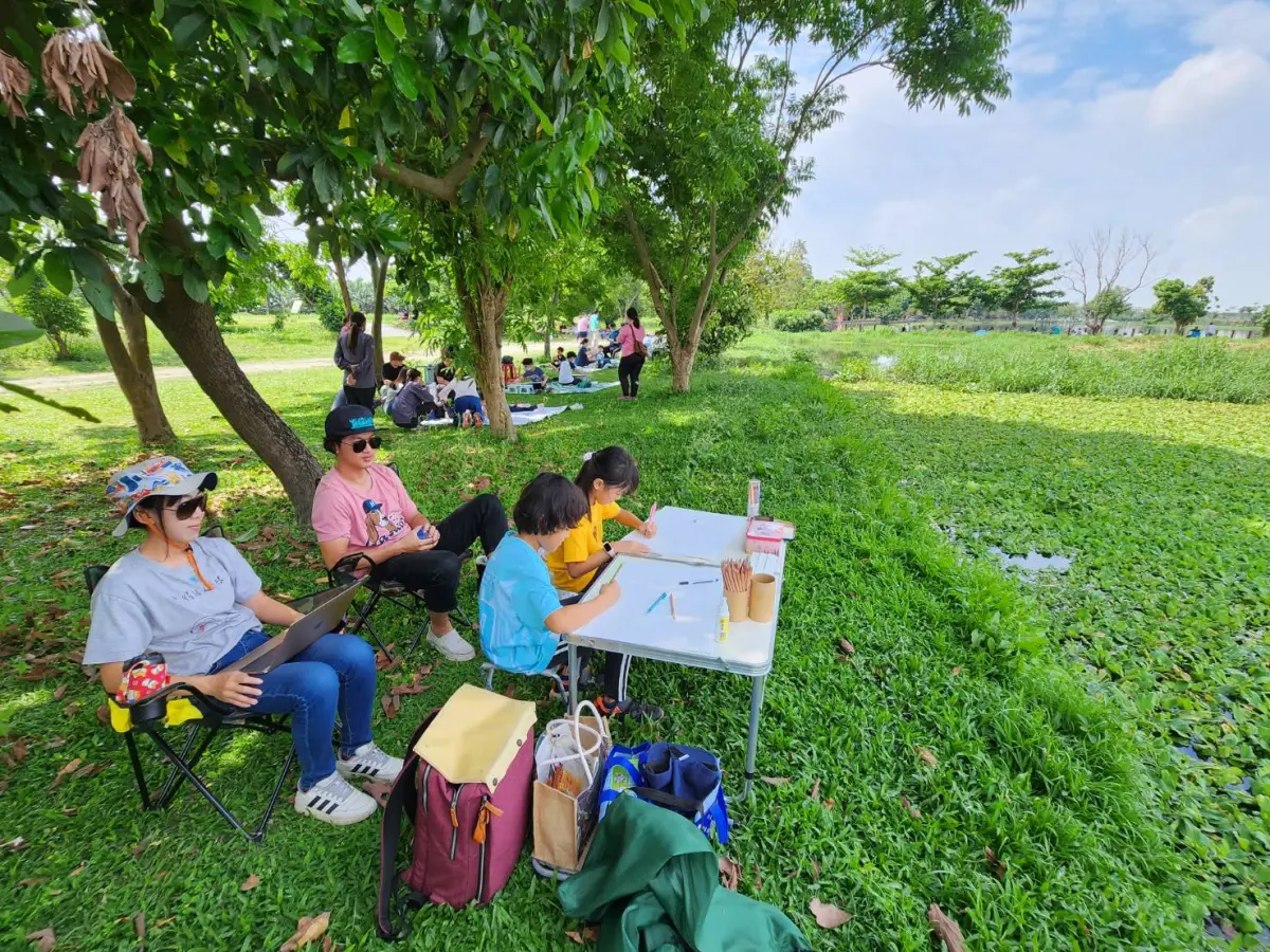 ▲4月22日世界地球日，屏東縣府環保局於4月19日在海豐濕地環境教育場域舉辦戶外寫生比賽。（圖／屏東縣府提供）