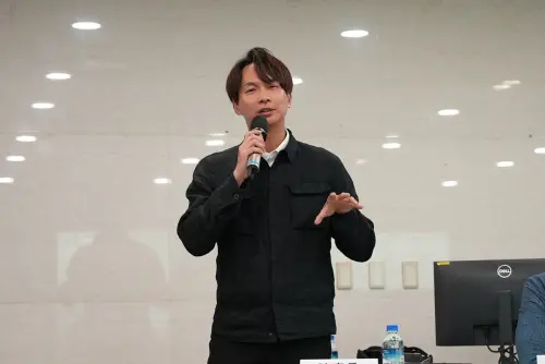 台北市市議員陳宥丞出席論壇活動。(圖/記者王郁勳攝) ▲台北市市議員陳宥丞出席論壇活動。(圖/記者王郁勳攝)