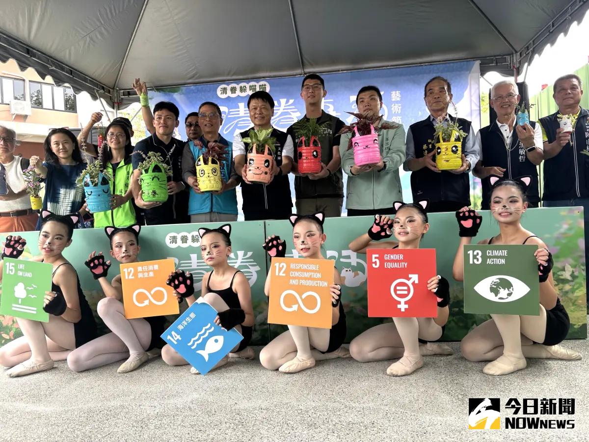 ▲邁入第5年的清眷森活藝術節，以「清眷躲貓貓」為主題，今日在清水眷村文化園區登場，（圖／記者金武鳳攝，2025.4.19)