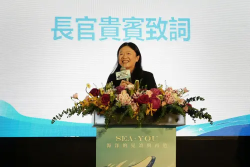 海保署「SEA YOU」全國巡展啟航 小孄擔任海洋保育大使 ▲海保署署長陸曉筠表示,這場展覽不僅是短暫的體驗,更是守護海洋行動的起點。(圖/主辦單位提供)