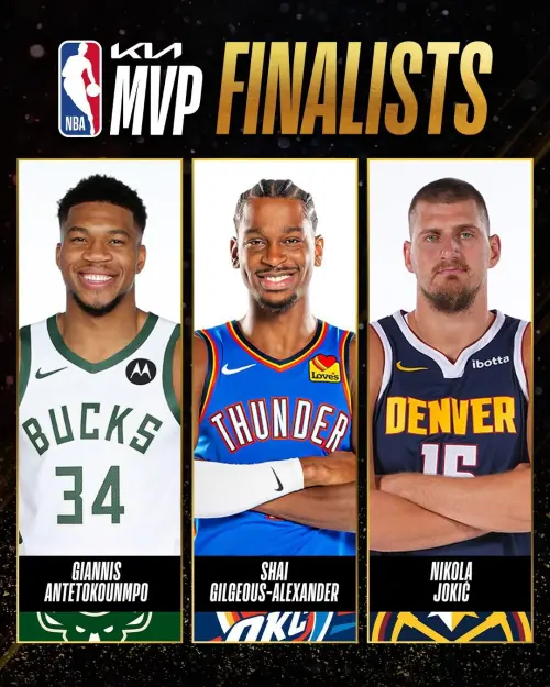 ▲NBA 2024-25年度MVP決選名單。（圖／取自NBA X）