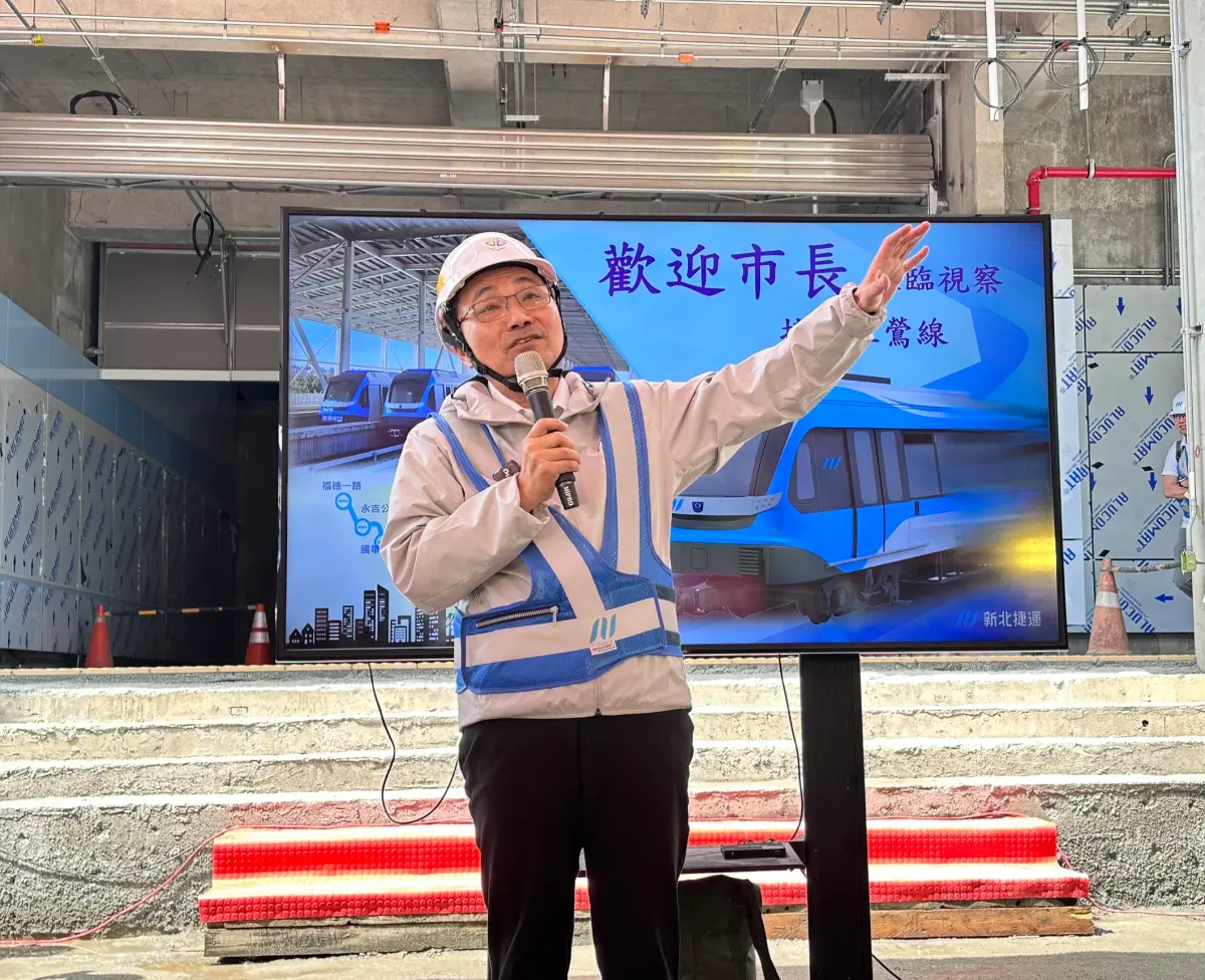 ▲市長侯友宜期許三鶯線年底完工。（圖／新北市捷運局提供）
