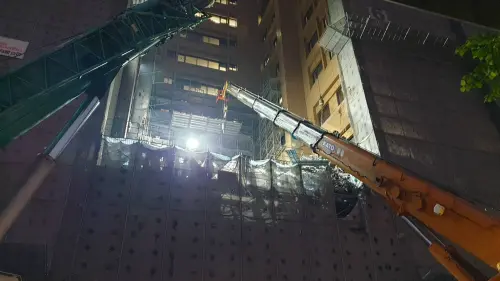 台大醫院工地鷹架倒塌,失聯印尼移工尋獲已罹難。(圖/北市府提供) ▲台大醫院工地鷹架倒塌,失聯印尼移工尋獲已罹難。(圖/北市府提供)