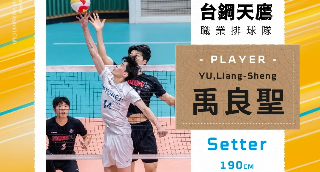 ▲台鋼天鷹今（23）日正式宣布，旅外舉球員禹良聖正式加盟。禹良聖高中就讀豐原高商，大學赴韓求學，去年則效力日本V聯賽福岡Winning Spirits。（圖／台鋼天鷹提供）