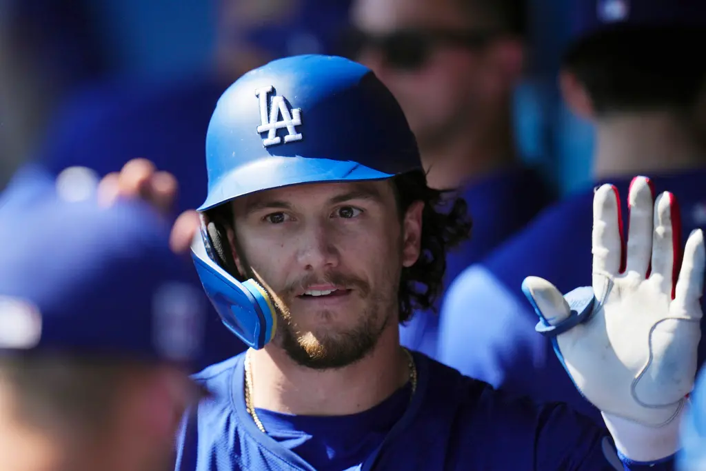 ▲根據《運動畫刊》（Sports Illustrated）報導，2023年曾展現長打火力、MLB生涯有28轟的外野手James Outman正是其中之一，並傳出芝加哥白襪隊有意透過交易將其納入陣容。（圖／美聯社／達志影像）