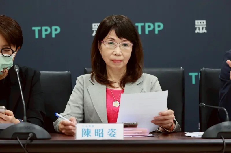 ▲民眾黨立委陳昭姿今(11)日表示,外界以「前總統陳水扁時期幕僚」形容郭文彬,但其實應該稱他為「蔡英文愛將」。(圖/民眾黨團提供)