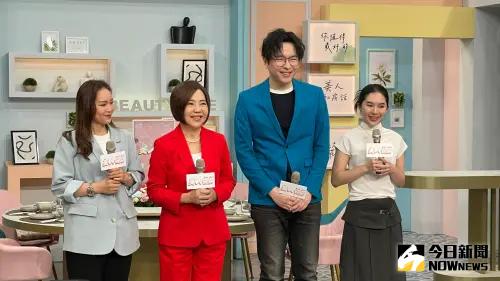 ▲命理風水師木木（左起）、星座專家安格斯、于美人、象棋占卜專家等人現身《美人餐桌》記者會。（圖／記者陳雅蘭攝）