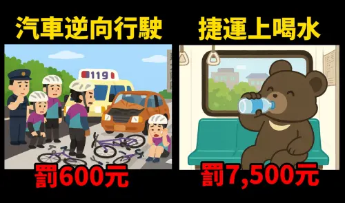 ▲網紅Cheap大酸台灣交通法規罰則不合理，汽車逆向行駛最輕罰600元；捷運上喝水最重則罰7500元。（圖/臉書＠Cheap）