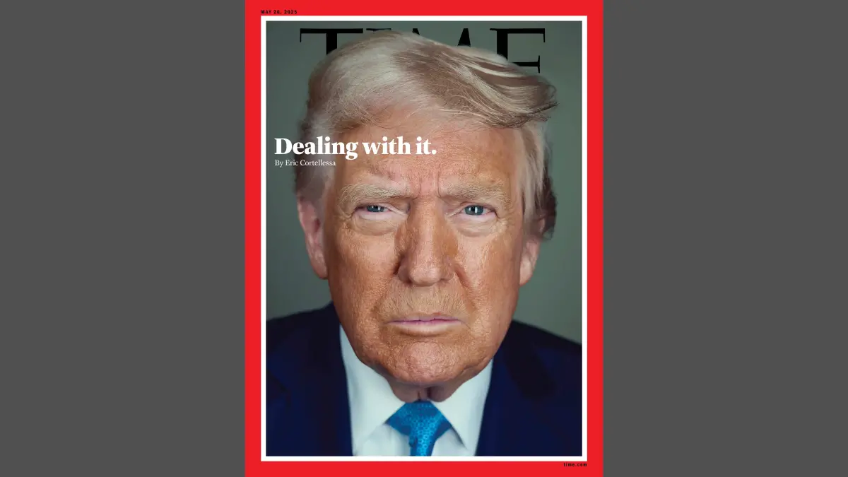 ▲美國總統川普（Donald Trump）在4月22日接受《時代》雜誌專訪，主題是他重返白宮100天，川普暢談國內外各項議題，包括克里米亞屬於俄羅斯，習近平已有向他致電等等。（圖／翻攝自《時代》雜誌官網）