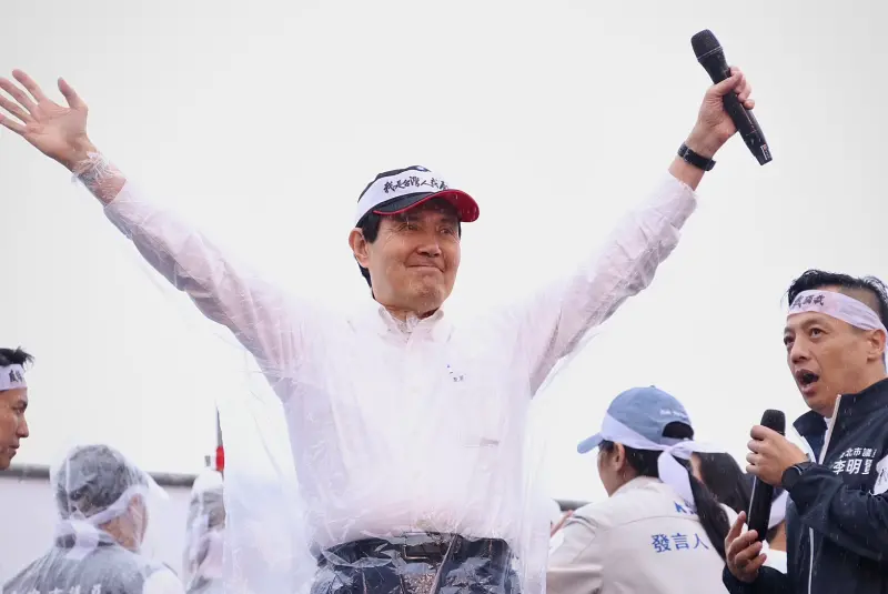 ▲馬英九擔任總統時,也屢被批評像希特勒。(圖/朱永強攝,2025.04.26)