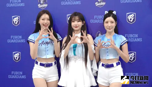 ▲Fubon Angels李雅英（左）與南珉貞（右）都鼓勵李珠珢（中）要享受舞台。（圖／記者陳云茹攝影）