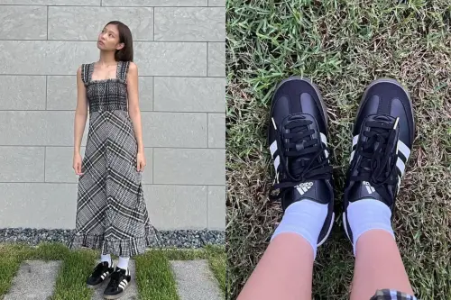 adidas德訓鞋近年來成為時尚界新寵兒,BLACKPINK成員Jennie過去也曾穿上adidas Velosamba Vegan鞋款。(圖/Jennie IG) ▲adidas德訓鞋近年來成為時尚界新寵兒,BLACKPINK成員Jennie過去也曾穿上adidas Velosamba Vegan鞋款。(圖/Jennie IG)