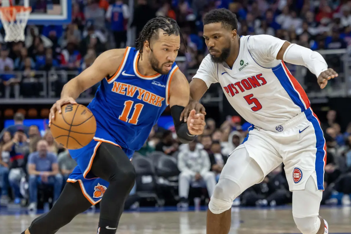 ▲NBA季後賽首輪G4，紐約尼克靠著Jalen Brunson的32分和Karl-Anthony Towns終場前關鍵三分球，以94：93險勝底特律活塞，系列賽3：1領先。（圖／路透／達志影像）