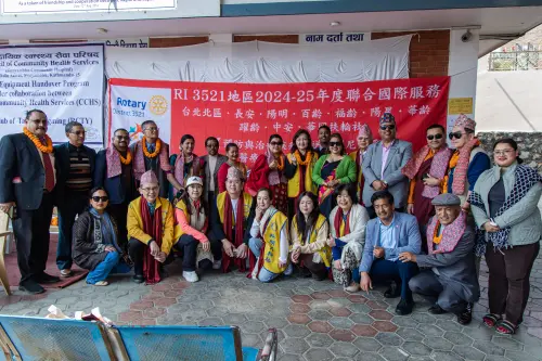 ▲台北陽明扶輪社員、加德滿都社區醫院、婦幼醫院、台灣健康服務協會相關人員（圖／台北陽明扶輪社提供）