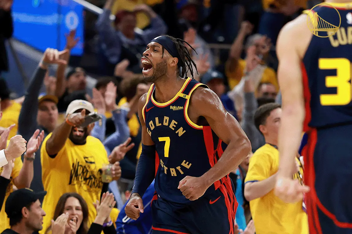 ▲季後賽首輪第4戰，金州勇士今（29）日在主場以109：106險勝休士頓火箭，系列賽大比分3：1領先，賽後Buddy Hield自稱阿福，但被Jimmy Butler吐槽。（圖／美聯社／達志影像）