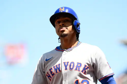 紐約大都會火力全開,以19:5大勝華盛頓國民,球隊首棒打者Francisco Lindor在比賽中締造罕見的「痛」紀錄──單局兩度遭到觸身球,成為1974年以來大聯盟史上僅第7位完成此紀錄的球員。 ▲紐約大都會火力全開,以19:5大勝華盛頓國民,球隊首棒打者Francisco Lindor在比賽中締造罕見的「痛」紀錄──單局兩度遭到觸身球,成為1974年以來大聯盟史上僅第7位完成此紀錄的球員。(圖/美聯社/達志影像)