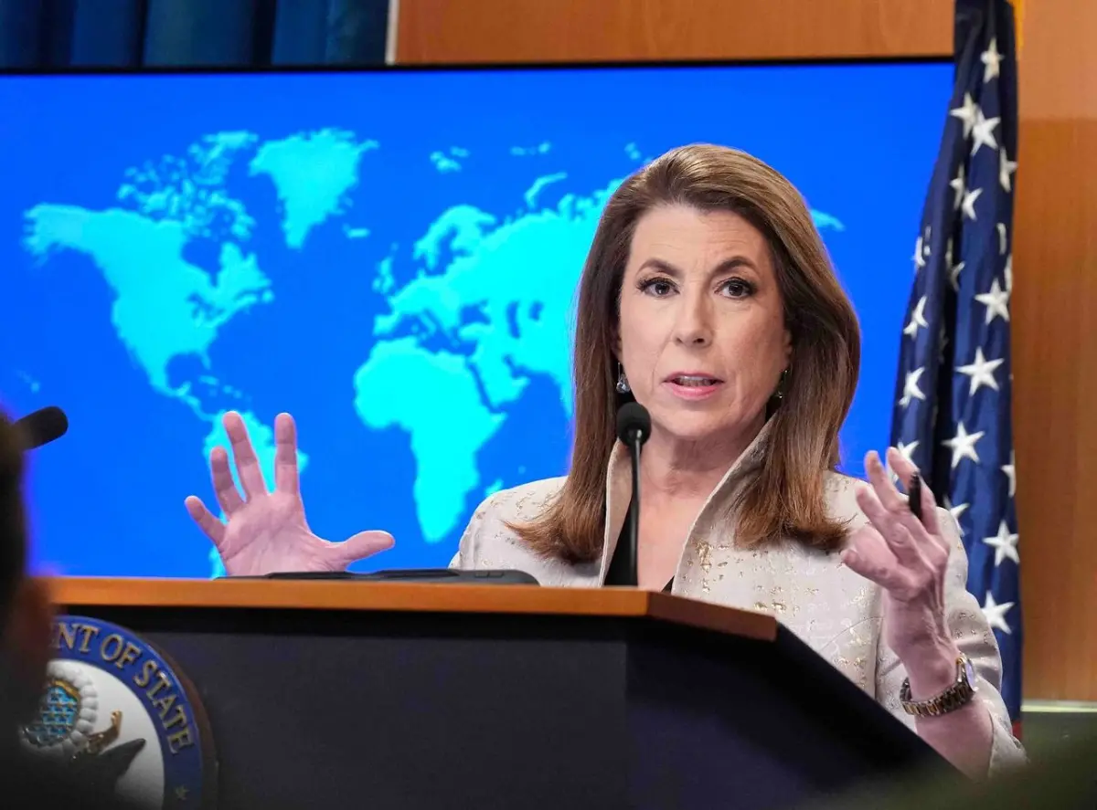 ▲美國國務院發言人布魯斯(Tammy Bruce)。 (圖:美國國務院)