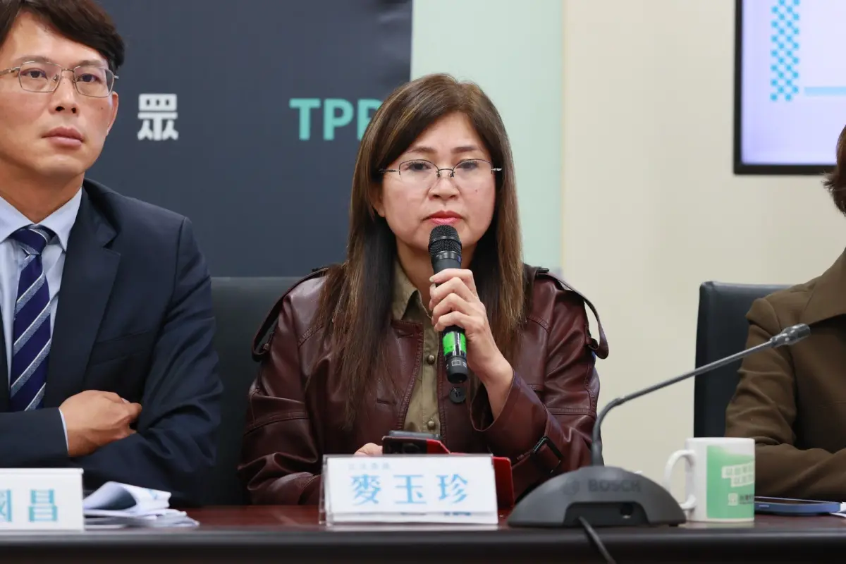 ▲民眾黨立委麥玉珍直指勞動部長洪申翰藉霸凌案死者上位，挨轟消費死者，她今繼續回嗆「我講的哪裡有錯？」（圖／民眾黨團提供，2025.04.30）