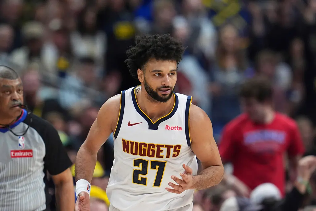 ▲丹佛金塊和洛杉磯快艇進行「天王山之戰」，金塊主控Jamal Murray這一場狂砍40分，另有7次助攻，在明星中鋒Nikola Jokic此役低迷的情況下帶隊贏球。（圖／美聯社／達志影像）