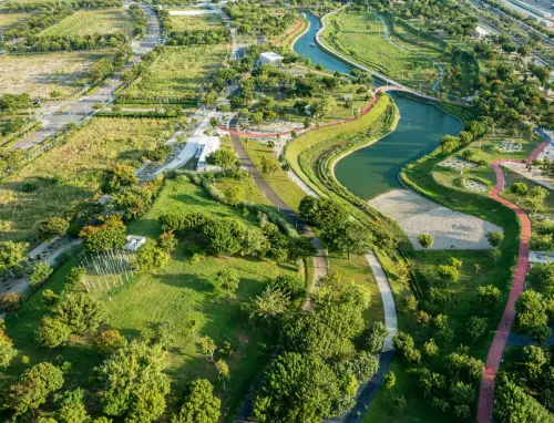 ▲「帝璟寬和」面臨水湳中央公園。（圖／業者提供）