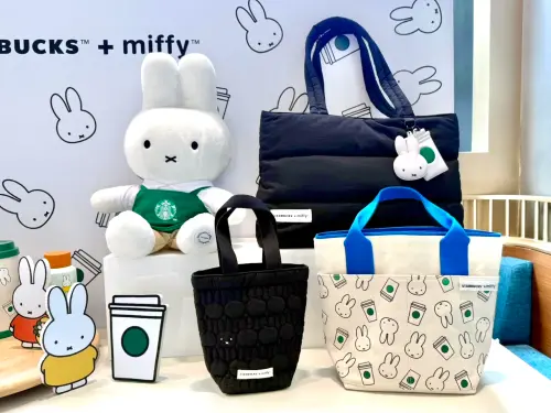 ▲玩偶控必搶！巨可愛「miffy綠圍裙娃娃」。還有3款聯名包袋都好實用。（圖／記者蕭涵云攝）