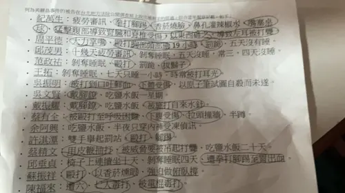 ▲高雄某國小教師要求小五學生熟背白色恐怖受害者遭刑求的血腥細節。（圖／讀者提供）