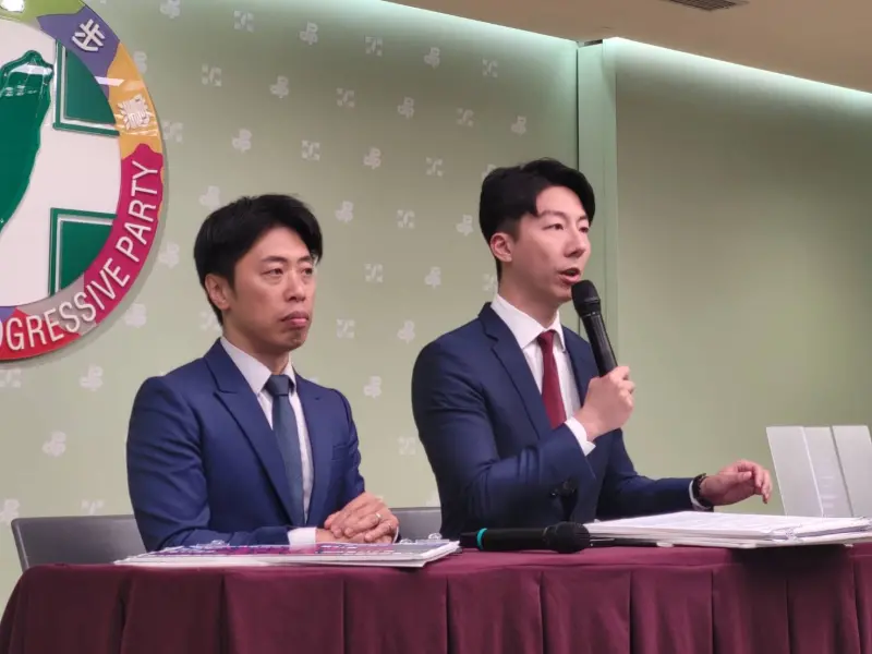 ▲民進黨今召開記者會，呼籲朱立倫出面道歉。（圖／記者陳佩君攝，2025.04.30）