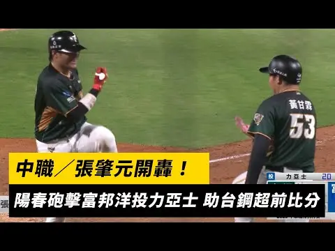 中職／張肇元開轟！陽春砲擊富邦洋投力亞士 助台鋼超前比分｜NOWnews
