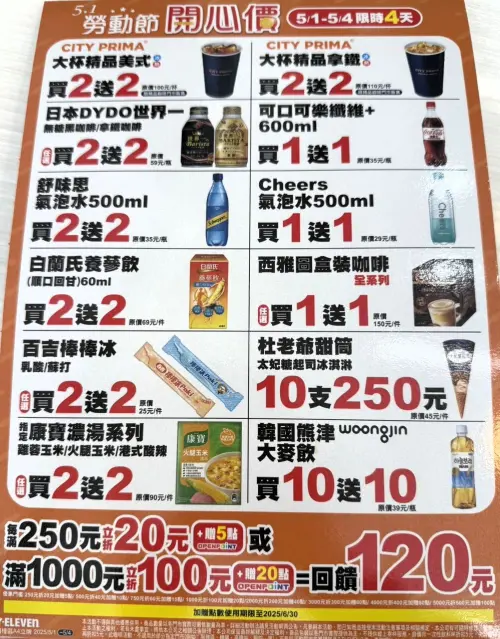 ▲7-11自5月1日至5月4日推出「勞動節開心價」。（圖／記者黃韻文攝）