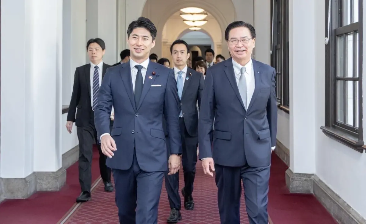 ▲國家安全會議秘書長吳釗燮今會見日本自民黨青年局幹部訪台團。（圖／國安會提供）