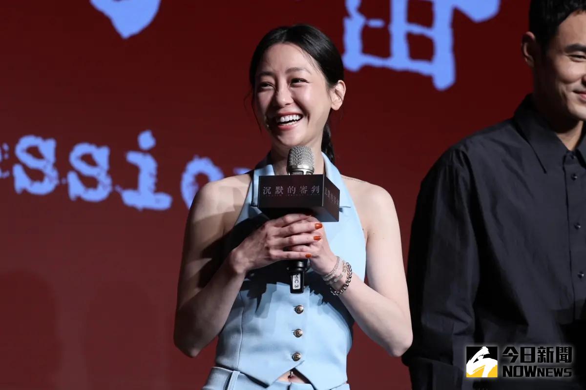 ▲謝欣穎（如圖）出席《沉默的審判》記者會，證實沒分手王柏傑。（圖／記者李政龍攝）