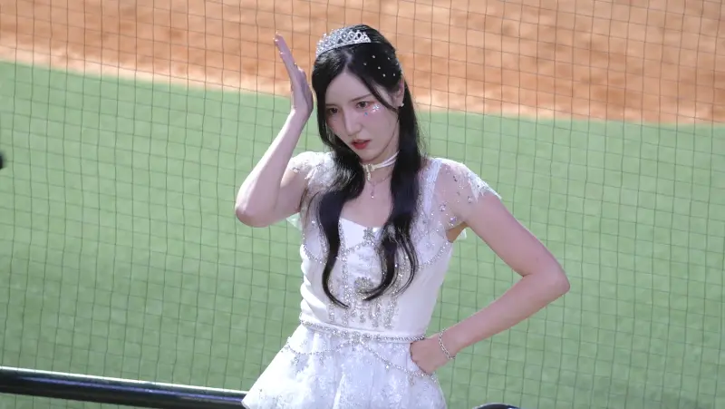 ▲Fubon Angels南珉貞昨日場中SOLO受到好評，接受《NOWnews》獨家專訪時還自曝受到陳傑憲稱讚，「他說我是表現最好的韓國啦啦隊成員！」（圖／記者陳云茹攝）