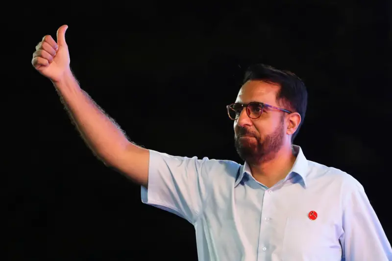 ▲工人黨是新加坡最大的反對黨，由秘書長畢丹星（Pritam Singh）帶領。（圖／美聯社／達志影像）