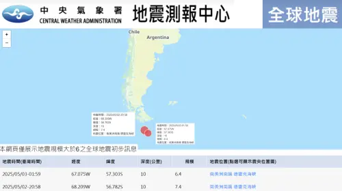 近期智利外海的7.4地震,以及先前緬甸7.7地震,都算是可以預期範圍內的地震。(圖/中央氣象署) ▲近期智利外海的7.4地震,以及先前緬甸7.7地震,都算是可以預期範圍內的地震。(圖/中央氣象署)