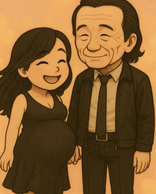 ▲ChatGPT畫出許允樂懷孕和爸爸三代同堂的幸福畫面。（圖／許允樂IG）