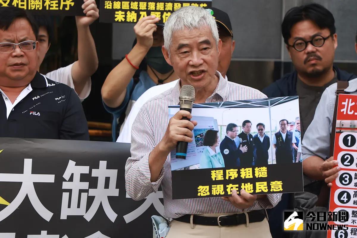 ▲交通部前部長賀陳旦指出，最大的問題就是沒有按照政府所規定的規劃和審議的程序。（圖／記者葉政勳攝影）