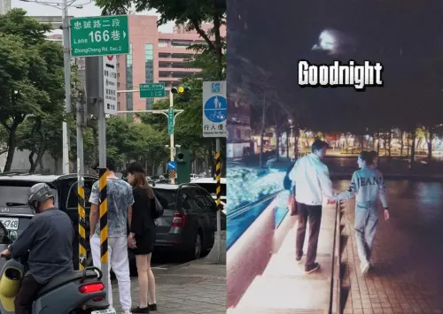 ▲邱澤與許瑋甯手牽手散步，十指緊扣，畫面十分甜蜜，而邱澤全程緊牽妻子，眼神寵溺，彷彿仍在熱戀期。（圖／取自微博及Threads）