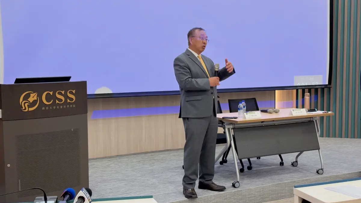 ▲美國哈德遜研究所中國中心主任余茂春認為，台灣必須強化自信和自身防衛能力。（圖／記者徐筱晴攝2025.05.05）