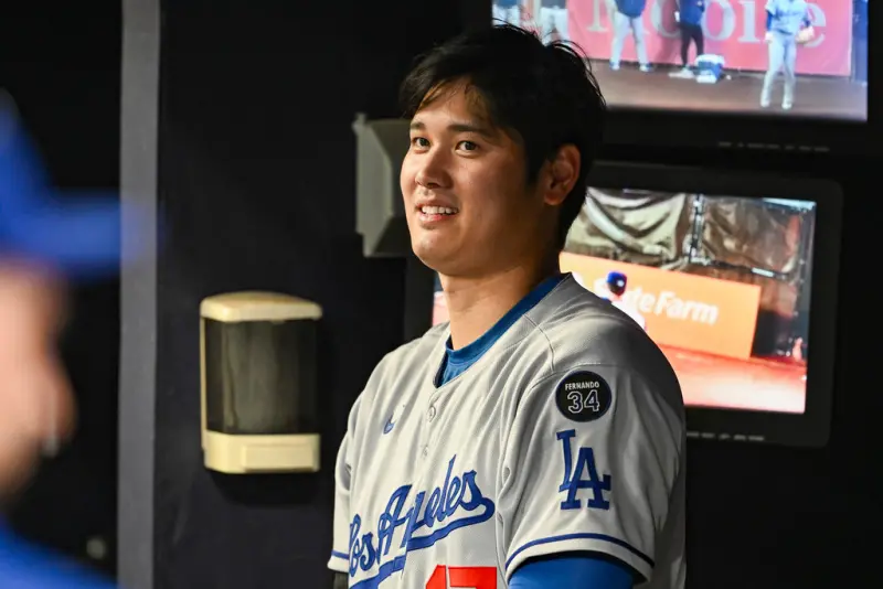 ▲大谷翔平今日面對馬林魚敲出本季第9轟，擊球初速高達117.9英哩（約183.6公里）、飛行距離386英呎，為大聯盟開季2個月以來，擊球初速最強勁的1支全壘打。（圖／美聯社／達志影像）