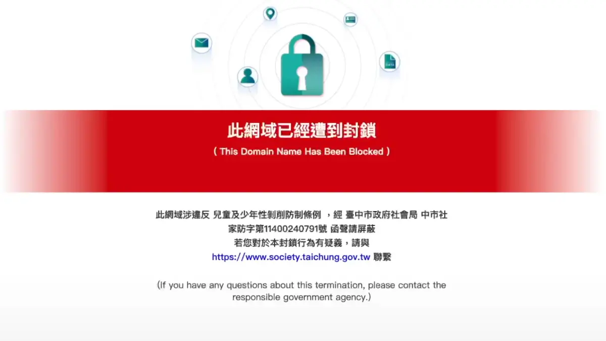 ▲衛福部性影像處理中心已針對上百個涉嫌兒少性剝削之境外網站「封網」。（圖／衛福部性影像處理中心提供）