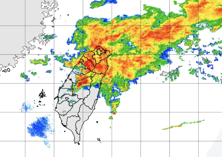 ▲梅雨季鋒面通過台灣，伴隨對流發展和移入，全台各地都要注意較大雨勢。（圖／中央氣象署提供）