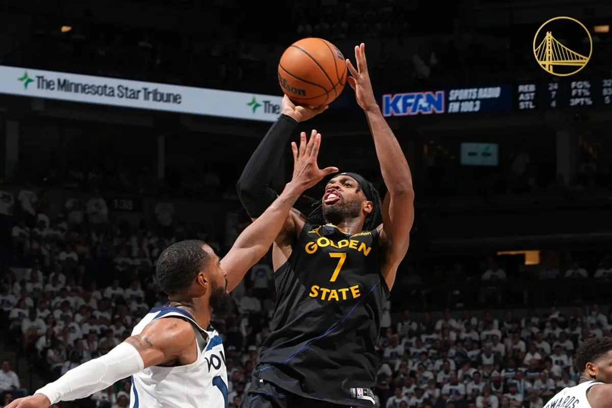 ▲Buddy Hield關鍵爆發，以24分驚豔全場，包括三分球8投5中。（圖／取自金州勇士X）