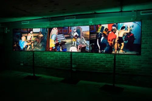 ▲2024年《地獄空》於台北寶藏巖防空洞展出。(圖/姚瑞中提供) ▲2024年《地獄空》於台北寶藏巖防空洞展出。(圖/姚瑞中提供)