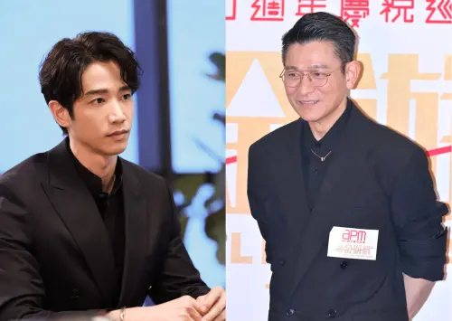 劉以豪很開心與天王合作。(圖/取自微博及華映提供) ▲劉以豪(左)透露,與天王劉德華(右)合作就像一場夢,不只自己開心,也算是幫媽媽完成願望。(圖/取自微博及華映提供)