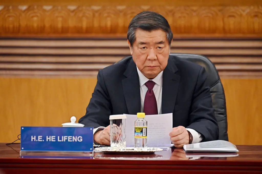 ▲中國國務院副總理何立峰。（圖／達志影像／美聯社）