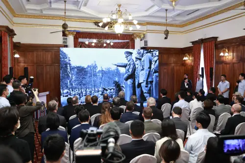 ▲賴清德、蕭美琴今出席「歐戰勝利80周年紀念茶會」。（圖／記者吳翊緁攝，2025.05.08）